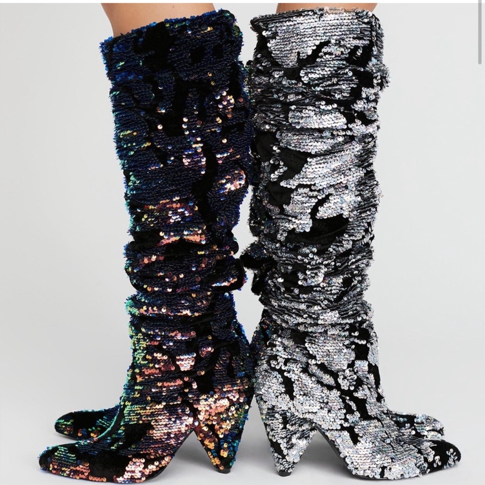 Free People Sequin Scrunch boots